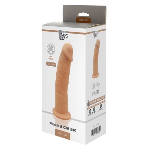 Телесный фаллоимитатор на присоске DILDO 7.5INCH - 19 см.