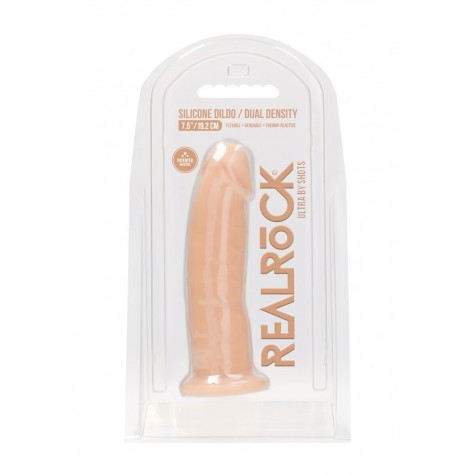 Телесный фаллоимитатор без мошонки Silicone Dildo Without Balls - 19,2 см.