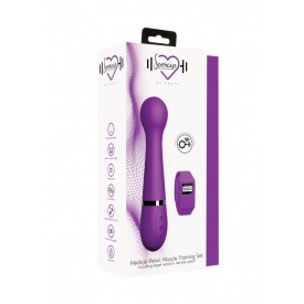 Фиолетовый вибромассажер Kegel Wand - 18,5 см.