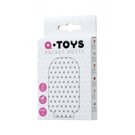 Белый мастурбатор A-Toys Pocket Dotty