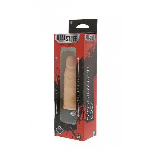 Реалистичный вибратор с венками REALSTUFF 5INCH VIBRATOR - 13 см.