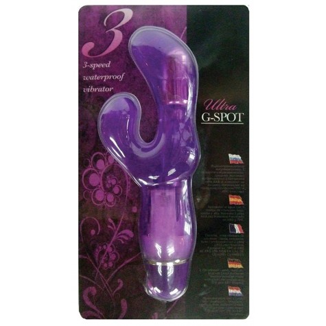 Фиолетовый вибратор для точки G ULTRA G-SPOT - 15 см.